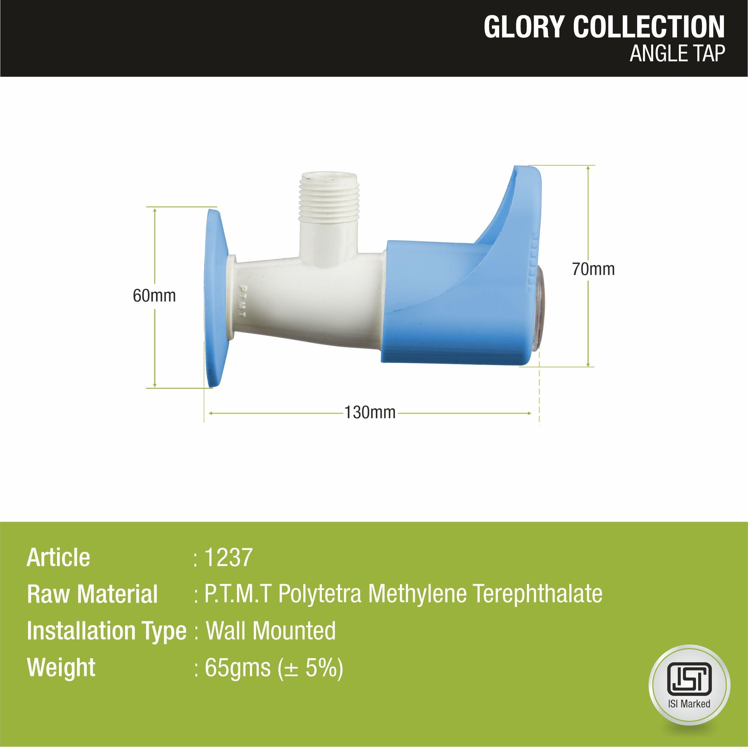 Glory Angle Valve PTMT Faucet sizes and dimensions