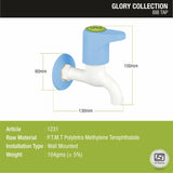 Glory Bib Tap PTMT Faucet sizes and dimensions