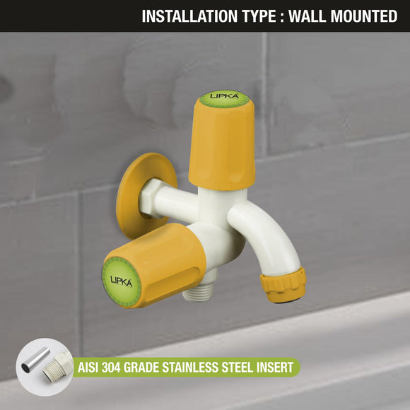 Grand Two Way Bib Tap PTMT Faucet (Double Handle) - LIPKA - Lipka Home