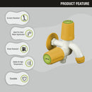 Grand Two Way Bib Tap PTMT Faucet (Double Handle) - LIPKA - Lipka Home