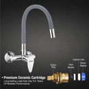 Virgo Single Lever Sink Mixer with Grey Flexible Silicone Spout (20 Inches) - LIPKA - Lipka Home