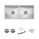 Handmade Double Bowl 304-Grade Kitchen Sink (32 x 18 x 10 Inches) - LIPKA - Lipka Home