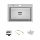 Handmade Single Bowl 304-Grade Kitchen Sink with Tap Hole (20 x 17 x 10 Inches) - LIPKA - Lipka Home