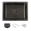 Handmade Black PVD Coated Single Bowl Kitchen Sink (24 x 18 x 10 Inches) - LIPKA - Lipka Home
