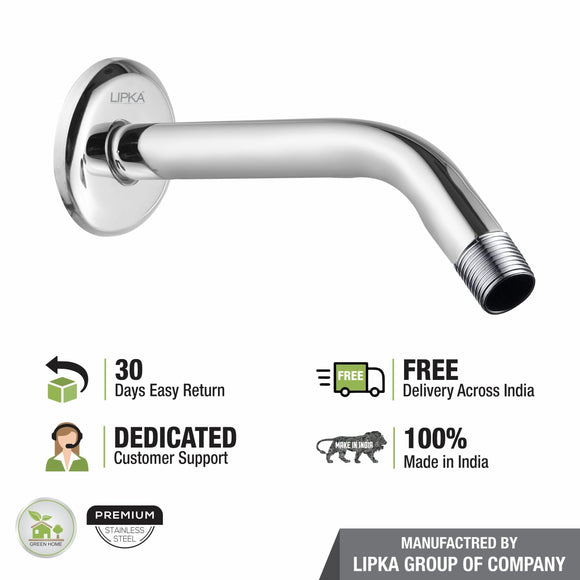 Half Bend Round Shower Arm (12 Inches) - LIPKA - Lipka Home