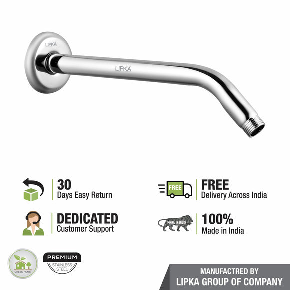 Half Bend Round Shower Arm (15 Inches) - LIPKA - Lipka Home