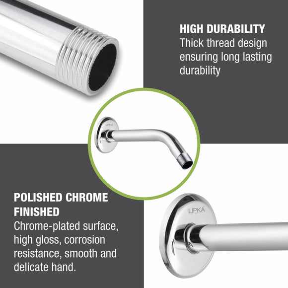 Half Bend Round Shower Arm (24 Inches) - LIPKA - Lipka Home