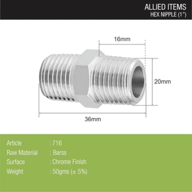 Hex Extension Nipple - LIPKA - 0