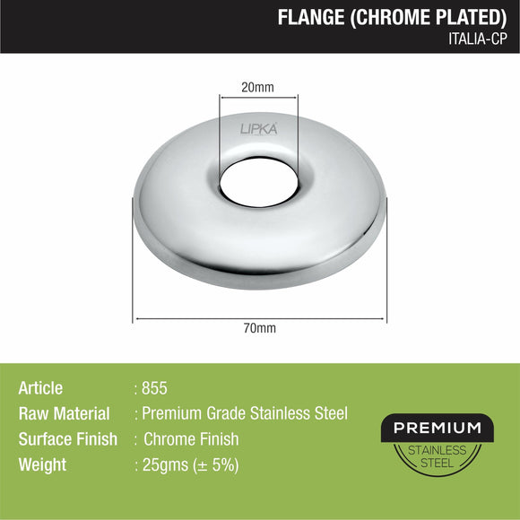 Italia Flange (Chrome Plated) Pack of 10 - LIPKA - Lipka Home
