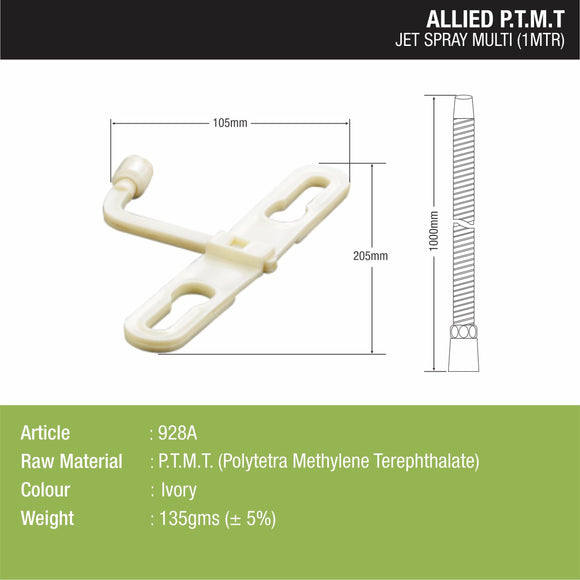 Jet Spray Multi PTMT Toilet Bidet (1 Meter Pipe) - LIPKA - Lipka Home