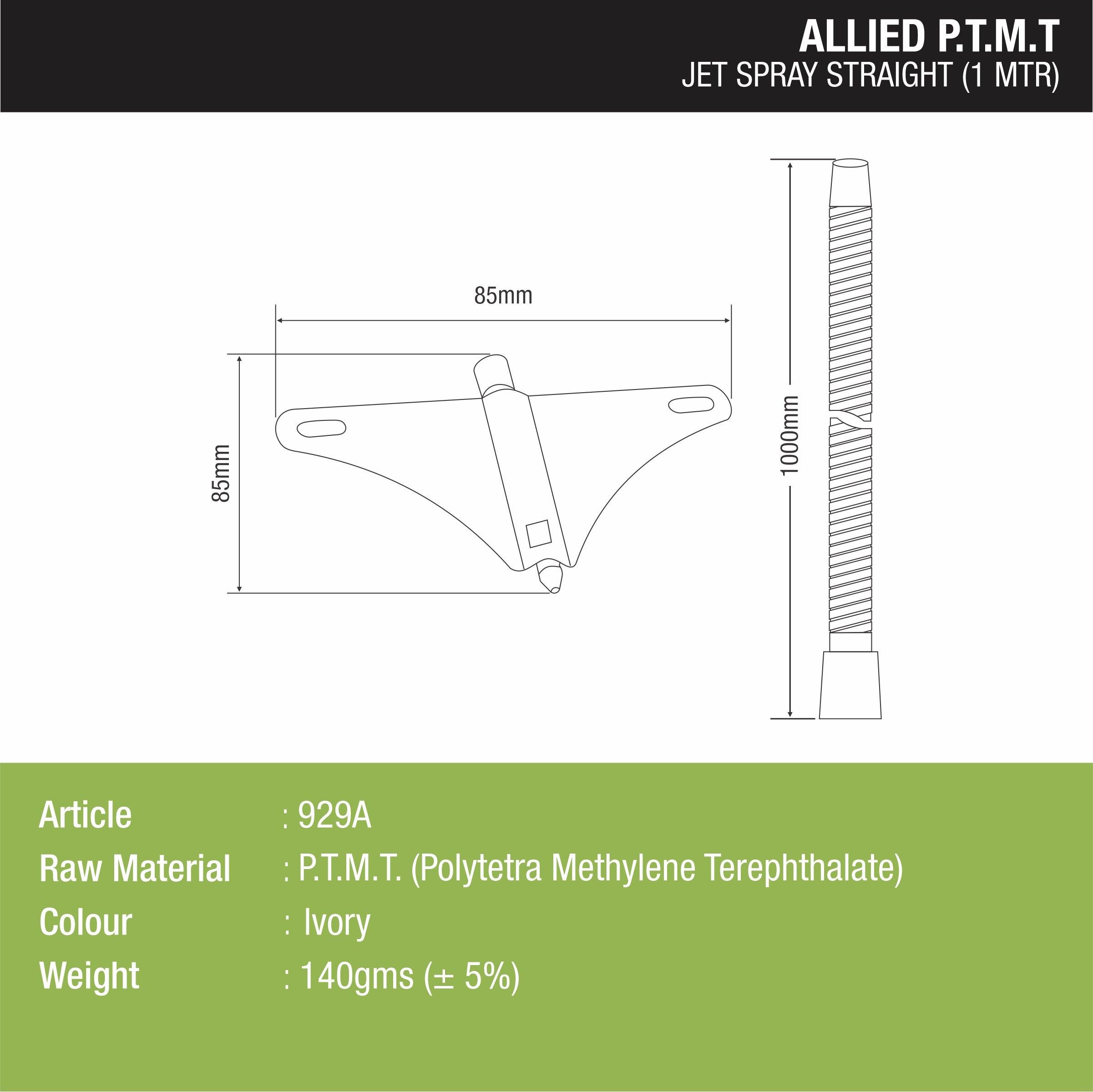 Jet Spray Straight PTMT Toilet Bidet (1 Meter Pipe) - LIPKA - Lipka Home