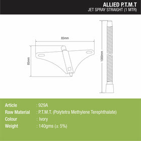 Jet Spray Straight PTMT Toilet Bidet (1 Meter Pipe) - LIPKA - Lipka Home
