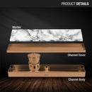 Marble Insert Shower Drain Channel - Antique Copper (24 x 5 Inches) - LIPKA - Lipka Home