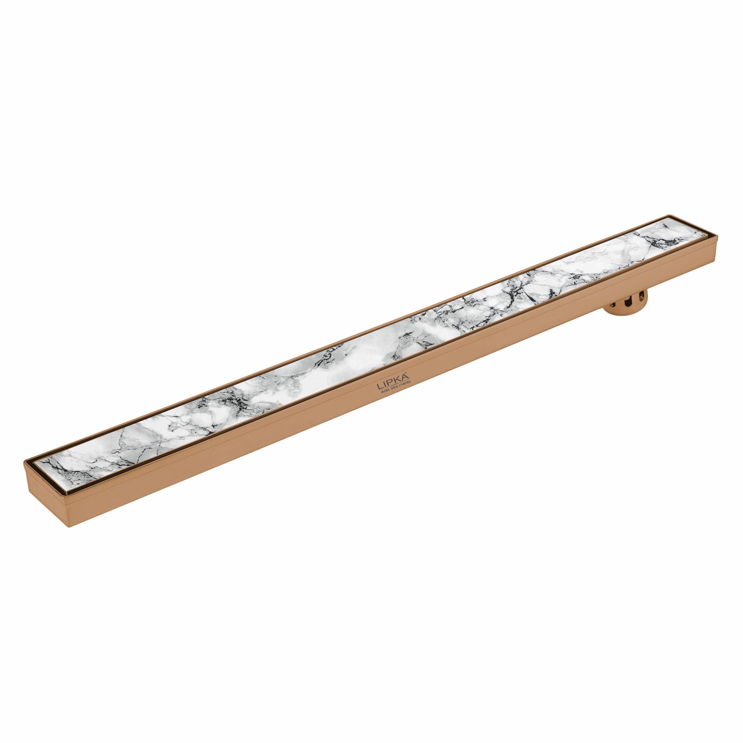 Marble Insert Shower Drain Channel - Antique Copper (36 x 3 Inches)