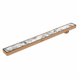 Marble Insert Shower Drain Channel - Antique Copper (40 x 3 Inches)