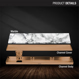 Marble Insert Shower Drain Channel - Antique Copper (40 x 4 Inches) product details 
