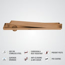 Marble Insert Shower Drain Channel - Antique Copper (40 x 5 Inches) - LIPKA - Lipka Home