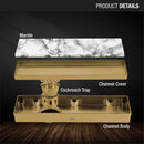 Marble Insert Shower Drain Channel - Yellow Gold (18 x 3 Inches) - LIPKA - Lipka Home