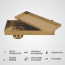 Marble Insert Shower Drain Channel - Yellow Gold (18 x 5 Inches) - LIPKA - Lipka Home