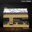Marble Insert Shower Drain Channel - Yellow Gold (24 x 3 Inches) - LIPKA - Lipka Home