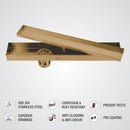 Marble Insert Shower Drain Channel - Yellow Gold (24 x 3 Inches) - LIPKA - Lipka Home