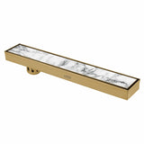Marble Insert Shower Drain Channel - Yellow Gold (24 x 3 Inches)