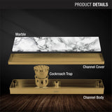 Marble Insert Shower Drain Channel - Yellow Gold (24 x 4 Inches) product details