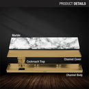 Marble Insert Shower Drain Channel - Yellow Gold (40 x 4 Inches) - LIPKA - Lipka Home