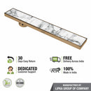 Marble Insert Shower Drain Channel - Yellow Gold (40 x 4 Inches) - LIPKA - Lipka Home