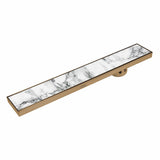 Marble Insert Shower Drain Channel - Yellow Gold (40 x 4 Inches)