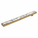 Marble Insert Shower Drain Channel - Yellow Gold (48 x 3 Inches) - LIPKA - Lipka Home