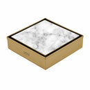 Marble Insert Square Floor Drain - Yellow Gold (6 x 6 Inches) - LIPKA - Lipka Home