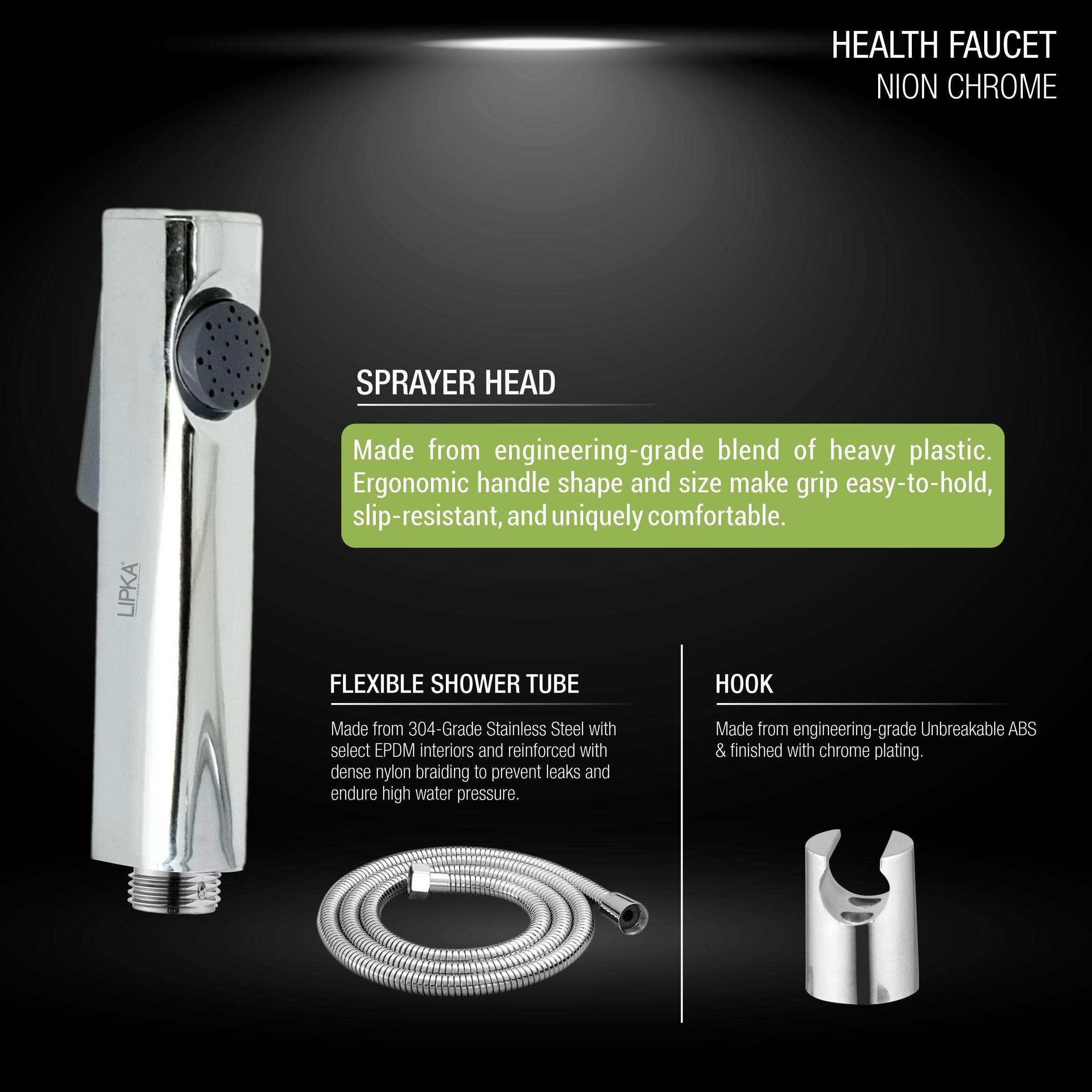 Nion Chrome Health Faucet (Complete Set) features