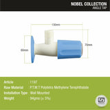 Nobel Angle Valve PTMT Faucet sizes and dimensions