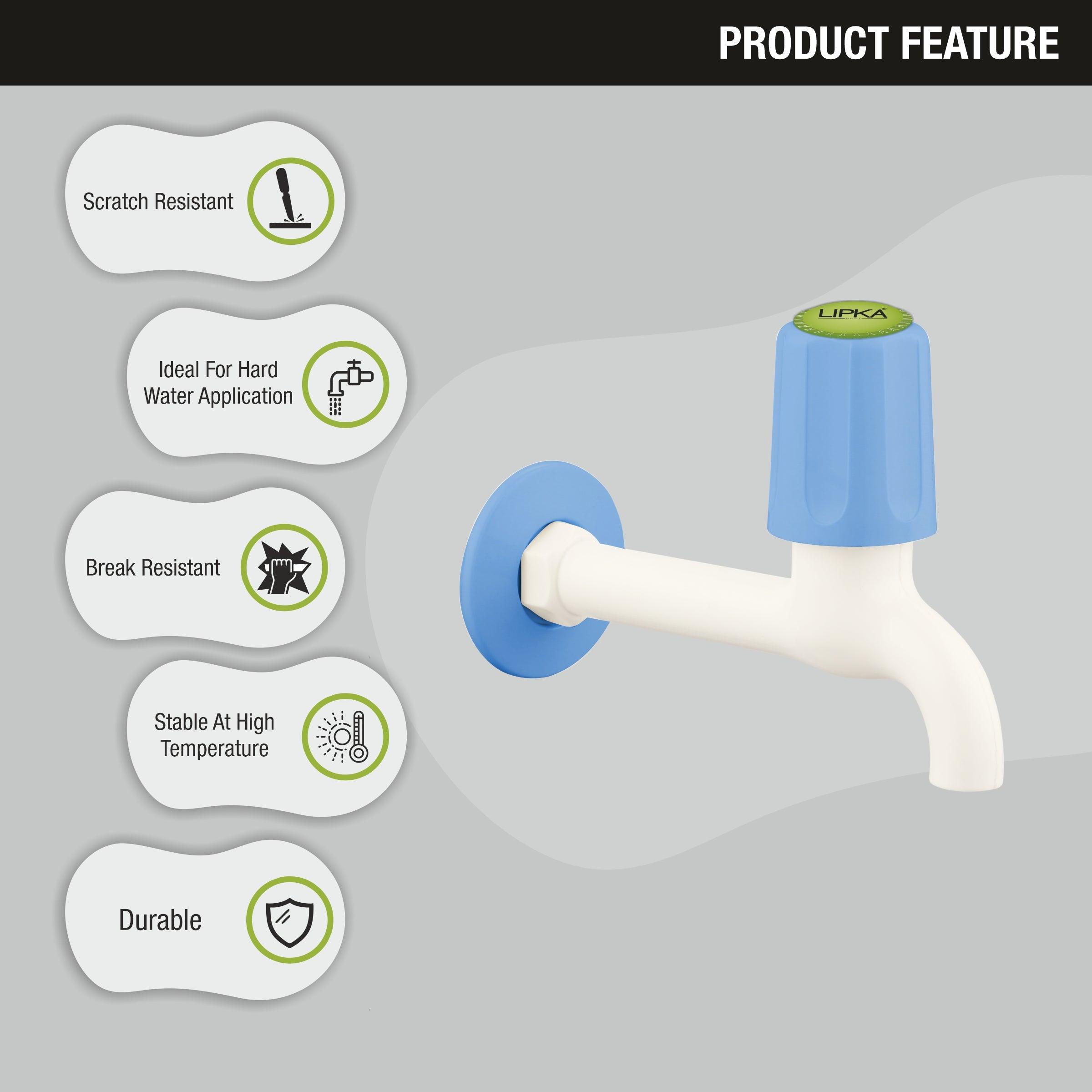 Nobel Bib Tap Long Body PTMT Faucet features