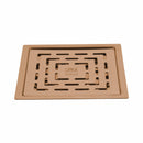 Orange Exclusive Square Flat Cut Floor Drain in Antique Copper PVD Coating (5 x 5 Inches) - LIPKA - Lipka Home
