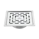 Orange Exclusive Square Flat Cut Floor Drain (6 x 6 Inches) with Cockroach Trap - LIPKA - Lipka Home