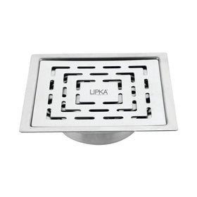 Orange Exclusive Square Flat Cut Floor Drain (6 x 6 Inches) with Cockroach Trap - LIPKA - Lipka Home