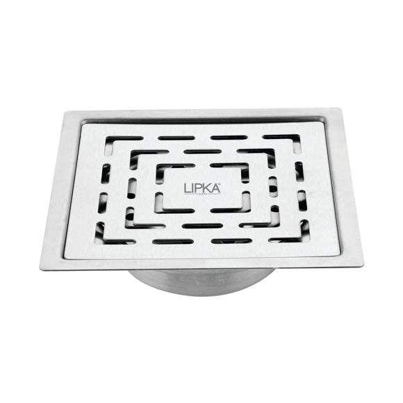 Orange Exclusive Square Flat Cut Floor Drain (6 x 6 Inches) with Cockroach Trap - LIPKA - Lipka Home