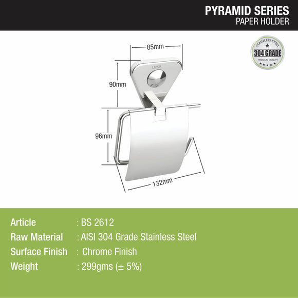 Pyramid 304-Grade Paper Holder - LIPKA - Lipka Home