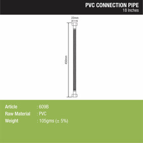 Connection Pipe PVC (18 Inches) (Pack of 2) - LIPKA - Lipka Home
