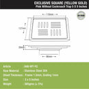 Pink Exclusive Square Floor Drain in Yellow Gold PVD Coating (5 x 5 Inches) - LIPKA - Lipka Home