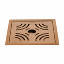 Purple Exclusive Square Flat Cut Floor Drain in Antique Copper PVD Coating (6 x 6 Inches) with Hole - LIPKA - Lipka Home