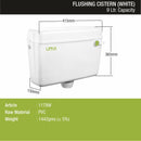 Round Flushing Cistern/ Flush Tank (White) |Commode not included| - LIPKA - Lipka Home