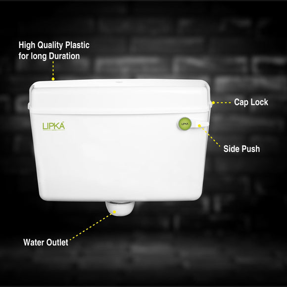 Round Flushing Cistern/ Flush Tank (White) |Commode not included| - LIPKA - Lipka Home