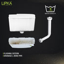 Round Flushing Cistern/ Flush Tank (White) |Commode not included| - LIPKA - Lipka Home