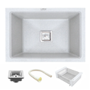 Sand Pluto Quartz Single Bowl Kitchen Sink (21 x 18 x 9 Inches) - LIPKA - Lipka Home