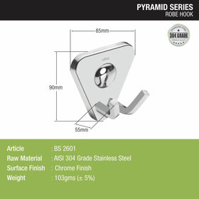Pyramid 304-Grade Robe Hook - LIPKA - Lipka Home