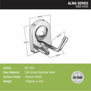 Alma Robe Hook (304-SS) - LIPKA - Lipka Home