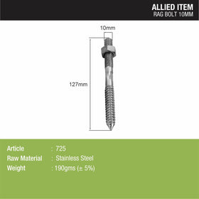 Rag Bolt (10mm) - LIPKA - Lipka Home